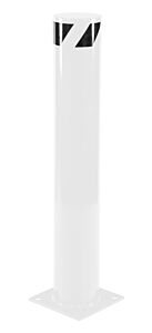 Vestil Bol-42-6.5-Wt Steel Pipe Safety Bollard 42" X 6-1/2" White