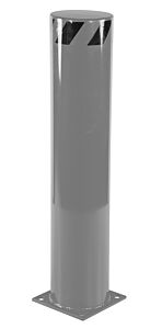 Vestil Bol-42-8.5-Gysg Steel Pipe Safety Bollard 42" X 8-1/2" Gray Semi Gloss