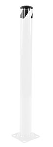 Vestil Bol-48-4.5-Wt Steel Pipe Safety Bollard 48" X 4-1/2" White