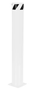 Vestil Bol-48-6.5-Wt Steel Pipe Safety Bollard 48" X 6-1/2" White