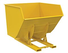 Vestil D-400-Hd-Nb-Yel Steel Heavy Duty No Bump & Dump Hopper 4 Cubic Yard 6000 Lb. Capacity, Yellow
