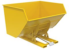 Vestil D-500-Hd-Yel Steel Heavy Duty Self Dumping Hopper 5 Cubic Yard 6000 Lb. Capacity, Yellow