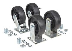 Vestil D-Ck4-C24C Glass-Filled Nylon Caster Kit 6 In X 2 In 5000 Lb Capacity, Black