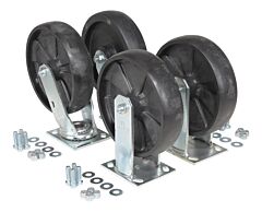 Vestil D-Ck4-C24D Glass-Filled Nylon Caster Kit 8 In X 2 In 4800 Lb Capacity, Black