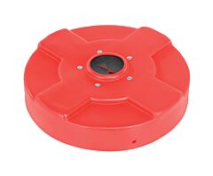 Vestil Dc-P-30-Canf-Rd Low-Density Polyethylene Drum Recycling Lid With Flaps 30 Gallon Red