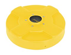Vestil Dc-P-30-Canf-Yl Low-Density Polyethylene Drum Recycling Lid With Flaps 30 Gallon Yellow