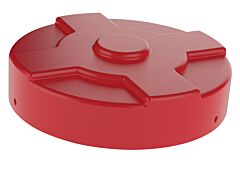 Vestil Dc-P-55-Rd Low Density Polyethylene Drum Cover Closed 55 Gallon Red