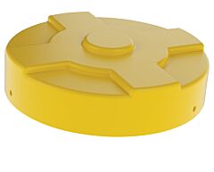 Vestil Dc-P-55-Yl Low Density Polyethylene Drum Cover 55 Gallon Closed Yellow