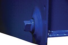 Vestil D-Dplg-75 Factory Installed Welded Steel 3/4" Threaded Drain Plug Left Corner For D Style Hoppers