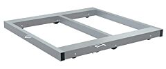 Vestil Dol-4242-6T-Fl Aluminum Pallet Dolly With Tilt & Floor Lock 42" X 42" 4,000 Lb. Capacity, Silver