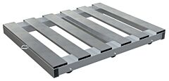 Vestil Dol-Pt-4048-6Nt Aluminum Pallet Dolly With Pallet Top 40" X 48" 4000 Lb. Capacity, Silver
