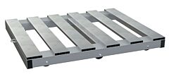 Vestil Dol-Pt-4048-6T Aluminum Pallet Dolly With Pallet Top And Tilt 40" X 48" 4000 Lb. Capacity, Silver