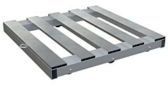Vestil Dol-Pt-4242-6Nt Aluminum Pallet Dolly With Pallet Top 42" X 42" 4000 Lb. Capacity, Silver