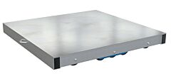 Vestil Dol-St-3636-10T Aluminum Pallet Dolly With Solid Top Tilt 36" X 36" 8000 Lb. Capacity, Silver