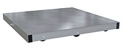 Vestil Dol-St-4242-6T Aluminum Pallet Dolly With Solid Top Tilt 42" X 42" 4000 Lb. Capacity, Silver