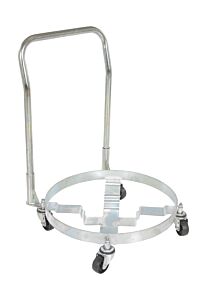 Vestil Drum-Quad-C-Hdl Steel Multipurpose Quad Drum Dolly With Handle 31-9/16" X 31-9/16" X 35-11/16" 1200 Lb. Capacity, Silver