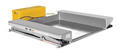 Vestil Ehltg-5250-4-36-Pss Partially Stainless Steel Ground Lift Scissor Table 52" X 50" 4000 Lb. Capacity, Blue
