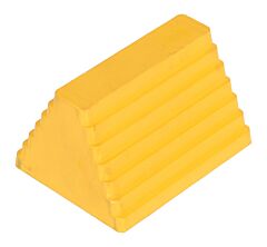 Vestil Rwc-8-Yl Rubber Wheel Chock With Eye Bolt 9", Yellow