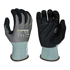 Armor Guys 00-841-S Cut Resistant Gloves, Gray Kyorene Pro Liner With Foam Nitrile Palm With Dots, Thumbcrotch Reinforcement, Touch Screen, Ansi A4, Size Small