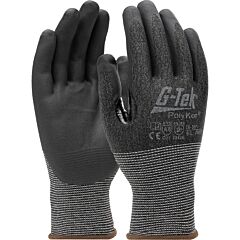 G-Tek Polykor 16-351/M Cut Resistant Gloves, 21 Gauge, Hppe, Ansi A5, Foam Nitrile, Black, Size Medium