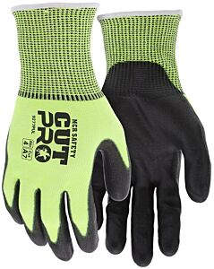Mcr Safety 9277Puxl Cut Pro A7 Gloves, 13 Gauge, Hi-Vis Hypermax Shell, Reinforced Thumb Crotch, Ansi Cut A7, Size X-Large