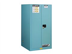 Justrite 8990221 Sure-Grip Ex Corrosives/Acid Steel Safety Cabinet, Capacity 90 Gallons, 2 Shelves, 2 Self-Close Doors, Blue (International)