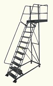 Ballymore Cl-11-28G Cantilever Ladder, Serrated Grating Tread, 11 Steps