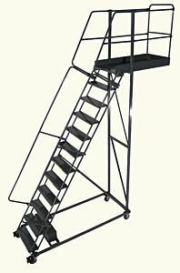 Ballymore Cl-15-28G Cantilever Ladder, Serrated Grating Tread, 15 Steps