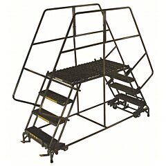Ballymore Dep3-2472 800 Lb. Capacity Work Platform, Double Entry, 3 Step, 24" Platform Width, Overall 33" Wide X 96" Deep