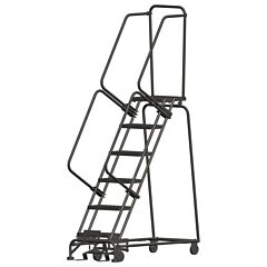 Ballymore Wa062414P Weight Actuated Rolling Safety Ladder, Perforated Step Tread, 6 Steps