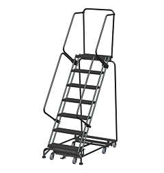 Ballymore Wa073214X Weight Actuated Rolling Safety Ladder, Expanded Metal Tread, 7 Steps
