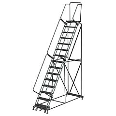 Ballymore Wa154014X Weight Actuated Rolling Safety Ladder, Expanded Metal Tread, 15 Steps