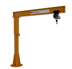 Handling Systems 350-1500-10-10 Light Duty Pillar Base Mounted Jib Crane, 1500 Lb Capacity, 10' Span