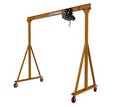 Handling Systems 512-1000-10-7 Adjustable Height & Span Steel Gantry Crane, 1000 Lb Capacity, 7' Span, 10' Height