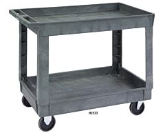 Lakeside Mfg 2523 2-Shelf Deep Well Plastic Utility Cart
