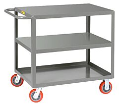 Little Giant 3Lg-2448-6Py Welded Service Cart, 24"W X 48"L, 2000 Lb Capacity