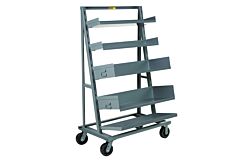 Little Giant Afs-2440-6Ph Adjustable Tray A-Frame Shelf Truck, 40X24, 2000 Lb Capacity