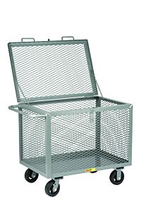 Little Giant Btxl3060-6Mr Expanded Metal Box Truck With Hinged Lid, 30"W X 60"L, 2000 Lb Capacity
