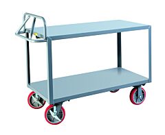 Little Giant Erg-2448-8Pybk Heavy-Duty Ergonomic Shelf Truck, 24"W X 48"L, 3600 Lb Capacity