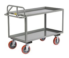 Little Giant Ergl-3060-8Pybk Heavy-Duty Ergonomic Shelf Truck, 30"W X 60"L, 3600 Lb Capacity