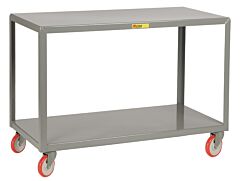 Little Giant Ip-3048-2 Mobile Tables; 2 Shelf, 34"H X 30"D X 48"W, 1000 Lb Capacity