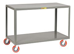Little Giant Ip-3060-2-6Py Mobile Tables; 2 Shelf, 34"H X 30"D X 60"W, 3600 Lb Capacity