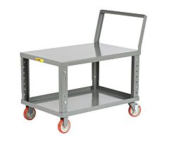 Little Giant Lk2436-5Pybkah Ergonomic Adjustable Height Shelf Truck, 24"W X 36"L, 1200 Lb Capacity