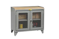 Little Giant Mjp3-Ll-2D-2448 Counter Height Bench Cabinet With Welded Center Shelf, 42.75"H X 24"D X 48"W, 2000 Lb Capacity