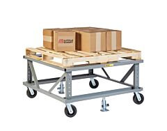 Little Giant Pde-4848-6Ph2Fl Ergonomic Adjustable Height Mobile Pallet Stand, 48"W X 48"L, 3600 Lb Capacity