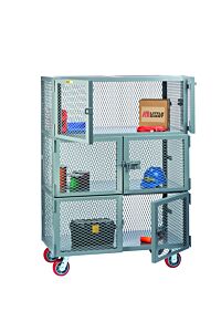 Little Giant Sc2-6D-2448-6Py 3 Compartment Mobile Storage Locker, 24"W X 48"L, 2000 Lb Capacity