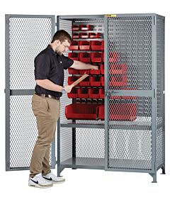 Little Giant Sl1-2460-Lp Tool Storage Locker With Pegboard Or Louvered Panel, 24"W X 60"L