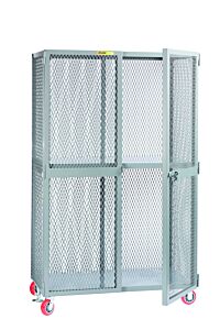 Little Giant Sl1-3060-6Pyfl All-Welded Mobile Storage Lockers, 30"W X 60"L, 2000 Lb Capacity