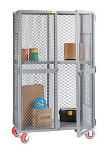 Little Giant Sl1A-3048-6Pyfl All-Welded Mobile Storage Lockers, 30"W X 48"L, 2000 Lb Capacity