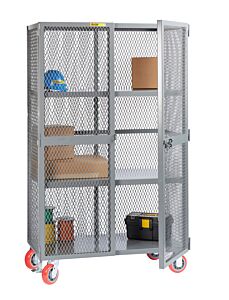 Little Giant Sl2-3048-6Pyfl All-Welded Mobile Storage Lockers, 30"W X 48"L, 2000 Lb Capacity